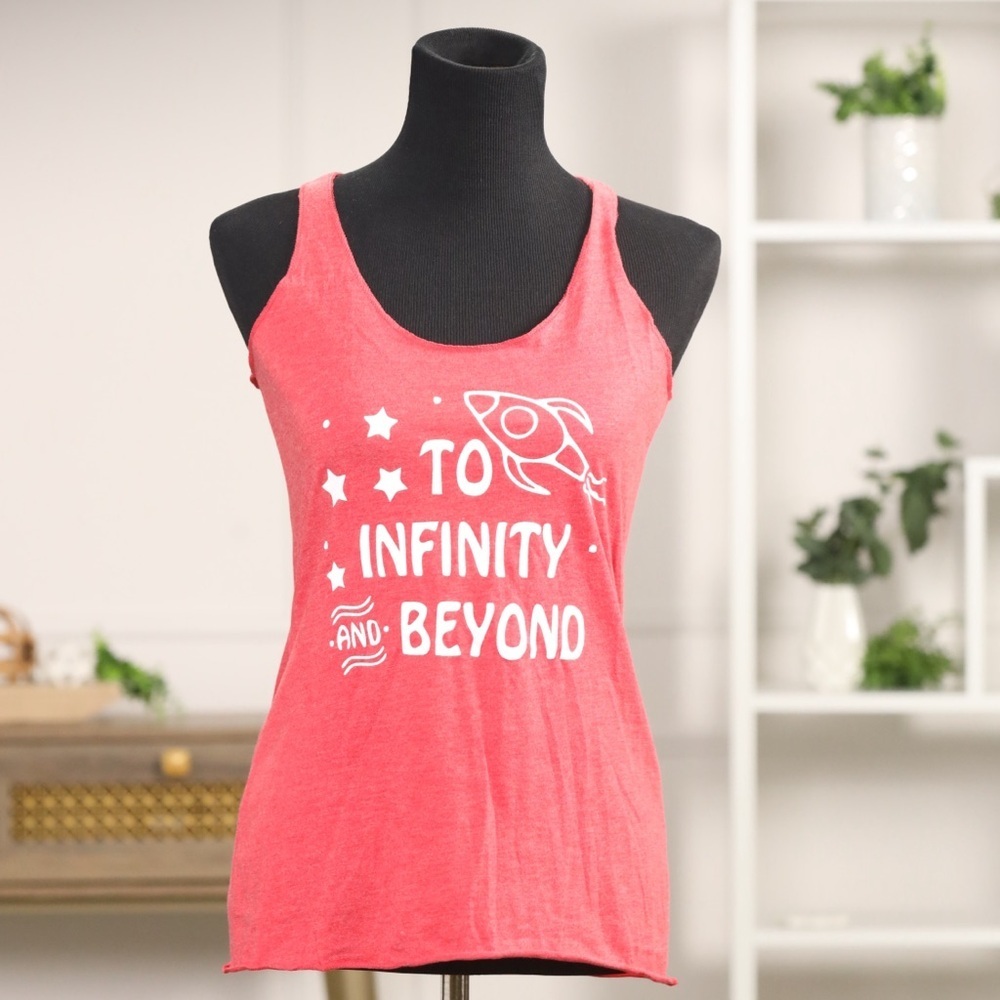 Disney Toy Story Custom Made To Infinity and Beyond Tank Top- Size Small- New!